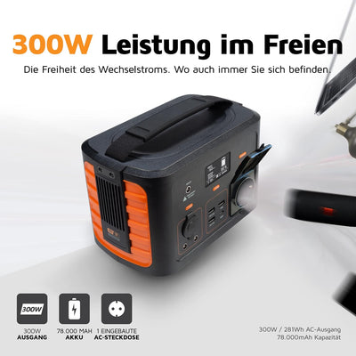 Xtorm Portable Power Station 300 AC-Steckdosen-Zugang, 120 W 12 V Autoladegerät, 1 x 60 W USB-C-Ein/