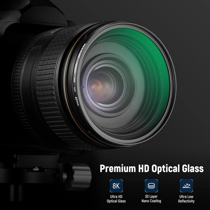 NEEWER 82mm CPL UV Filter Set, Zirkular Polfilter(Polarisationsfilter)/UV Schutz Objektivfilter Set