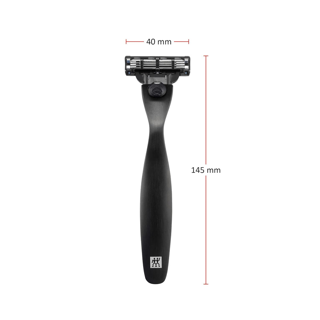 ZWILLING Herrenrasierer aus Hochwertigem Edelstahl für die Perfekte Nassrasur mit Mach3 Klinge, Prem