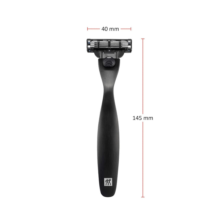 ZWILLING Herrenrasierer aus Hochwertigem Edelstahl für die Perfekte Nassrasur mit Mach3 Klinge, Prem