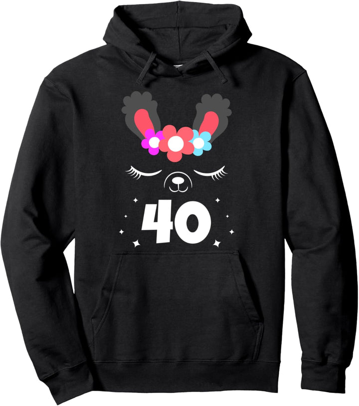 Geburtstag Bezaubernd Lama 40 Jahre Feier Hoodie Pullover Hoodie