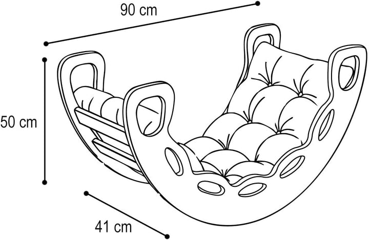 MISIOO Klettergerüst Indoor ab 1 Jahr, Montessori Kletterbogen 4in1 mit Rutsche, Kletterwand &amp; Kisse