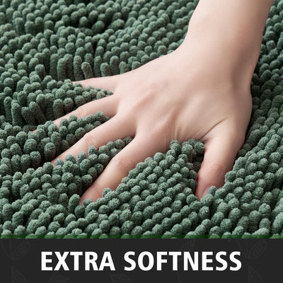 MIULEE 60x90cm Chenille Badematte rutschfest Badvorleger Badteppich rutschfest Waschbar Absorbierend