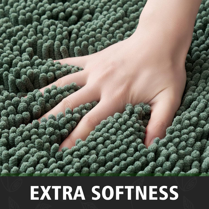 MIULEE 70x120cm Chenille Badematte rutschfest Badvorleger Badteppich rutschfest Waschbar Absorbieren