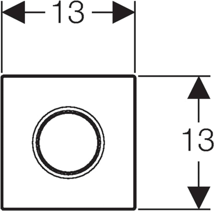 Geberit 116015KJ1 Urinal Handauslösung HyTouch Kunststoff Sigma10 pneumatisch, weiss / verchromt Sin