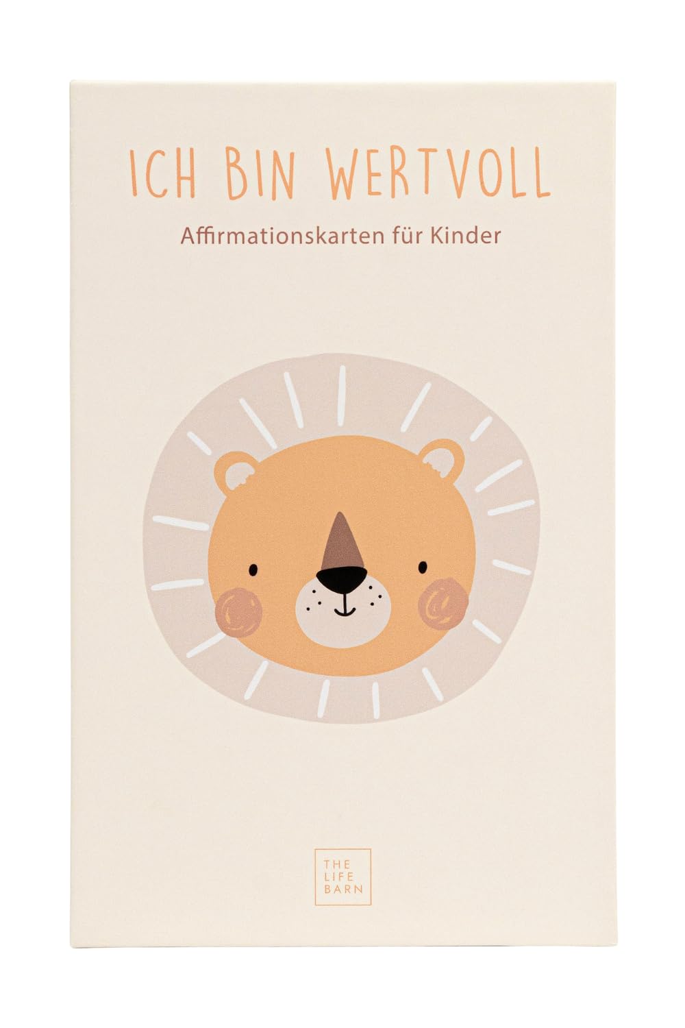The Life Barn Affirmationskarten für Kinder mit Holzaufsteller – 30 Achtsamkeitskarten für mehr Selb
