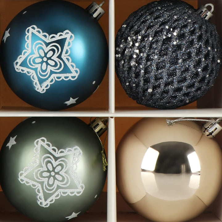 com-four® 18x Weihnachtskugeln, Christbaumkugeln bruchsicher aus Kunststoff für Weihnachten, Baumsch