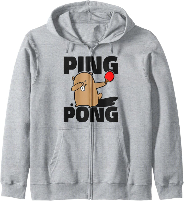 Dabbing Ping Pong Murmeltier Tischtennisschläger Tischtennis Kapuzenjacke