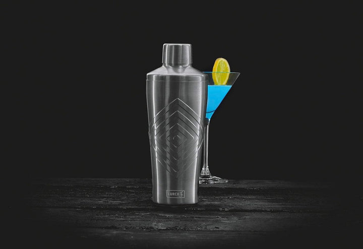 LURCH Cocktail Shaker 600ml 3tlg mit integriertem Sieb Smokey Grey