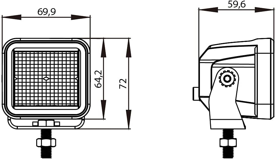 AdLuminis Blackline LED Arbeitsscheinwerfer mini 20 Watt 1850 Lumen, Spot, Zusatzscheinwerfer, Arbei