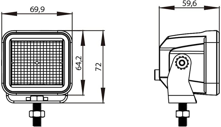 AdLuminis Blackline LED Arbeitsscheinwerfer mini 20 Watt 1850 Lumen, Spot, Zusatzscheinwerfer, Arbei