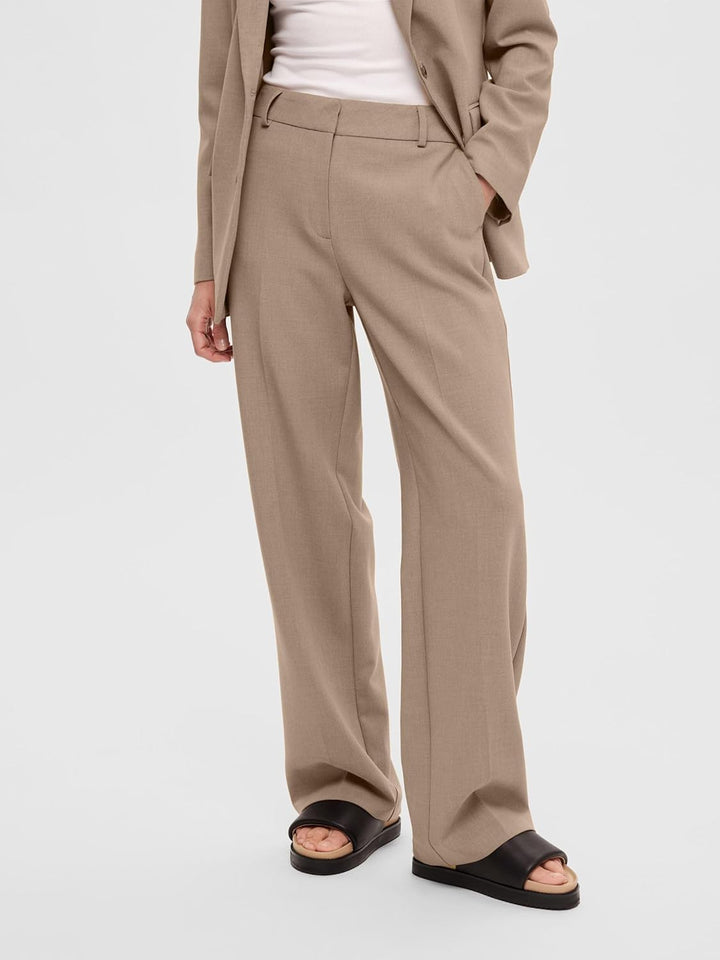 SELECTED FEMME Damen Slfrita Mw Wide Pant Camel MLG B Noos Hose, 42
