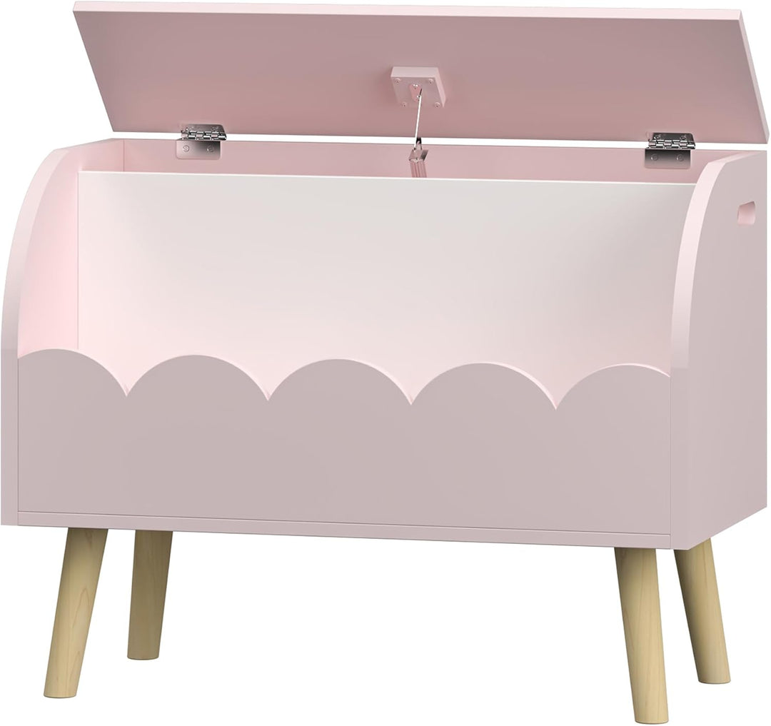 [en.casa] Spielzeugkiste mit Deckel Vestnes Kuscheltier Aufbewahrung Kinderzimmer Wellendesign Truhe
