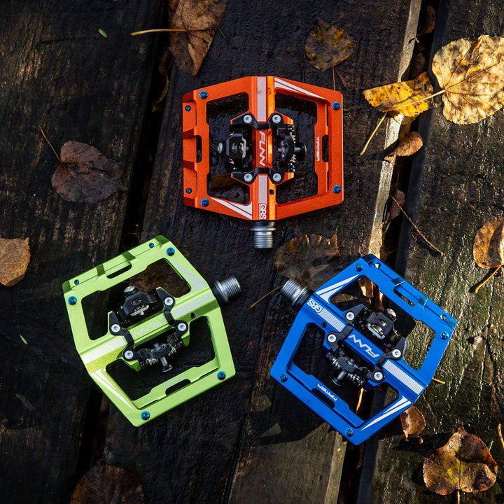 Funn Mamba Mountain Bike Clipless Pedals, Doppelseitige Klickpedale mit breiter Plattform für MTB, K