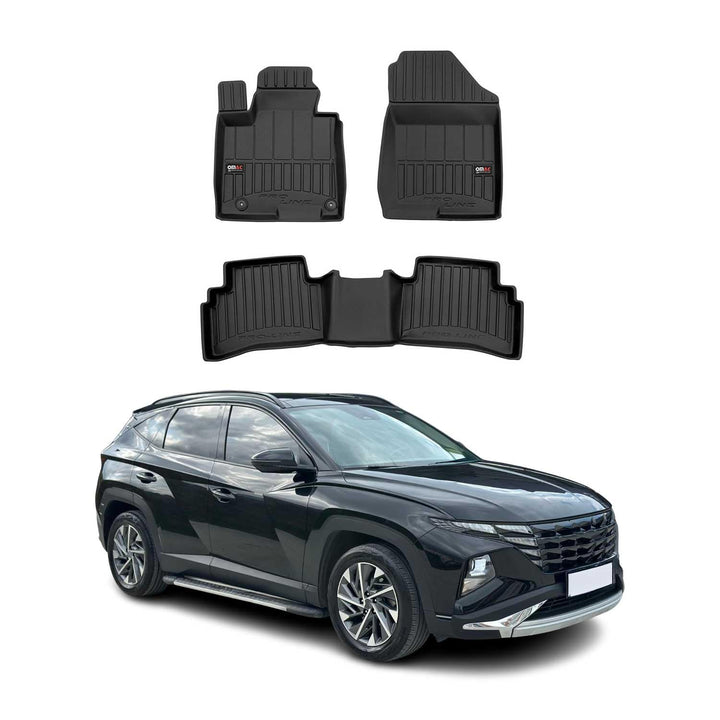 OMAC Gummi Fussmatten kompatibel mit Hyundai Tucson 2021-2024 Premium TPE Automatten 4tlg
