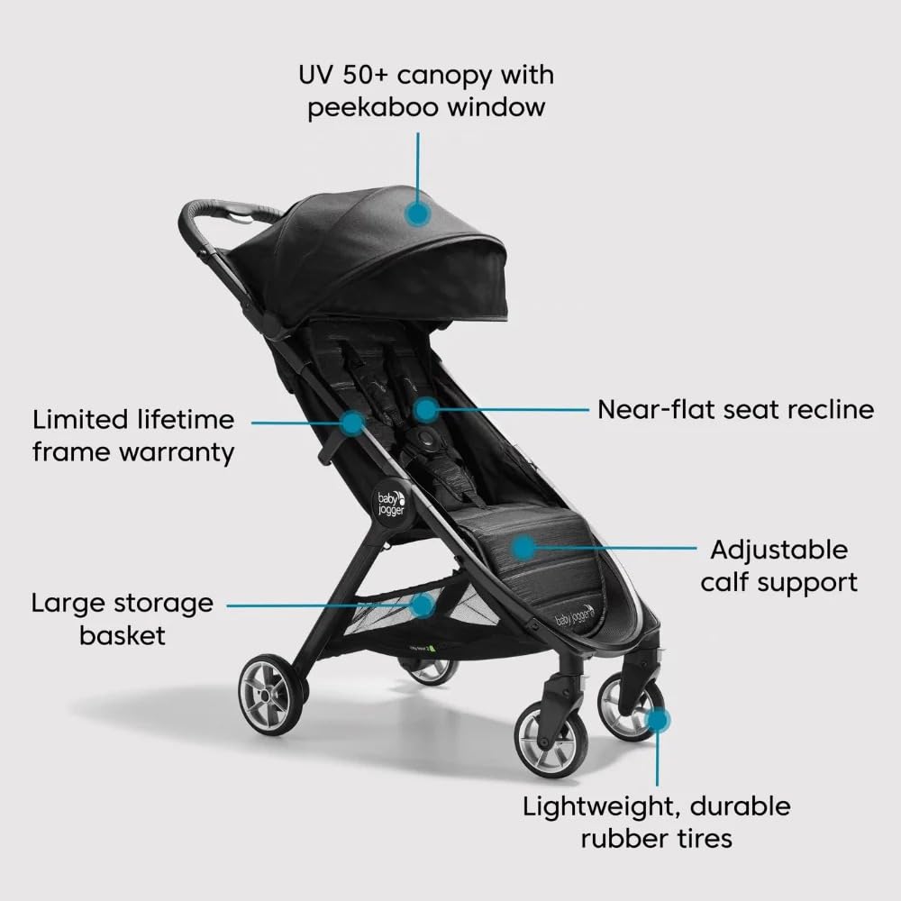 Baby Jogger City Tour 2 Reisebuggy | Kleiner, leichter und kompakter Buggy mit Einhandfalt | Everett