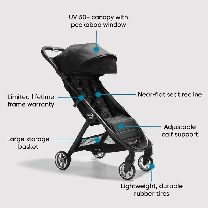 Baby Jogger City Tour 2 Reisebuggy | Kleiner, leichter und kompakter Buggy mit Einhandfalt | Everett