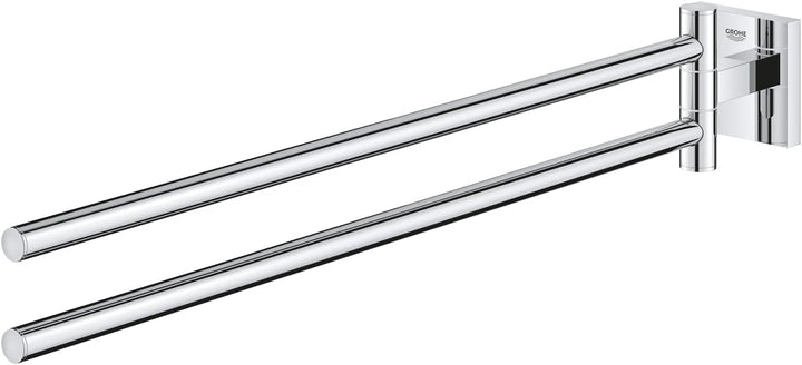 GROHE Start Cube - Handtuchhalter (2-armig schwenkbar, verdeckte Befestigung, verschraubbar), chrom,