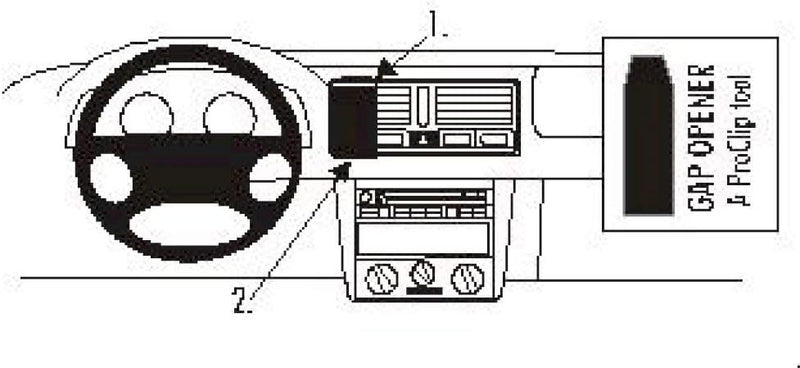 Brodit 852526 ProClip Halterung, schwarz Single, Single