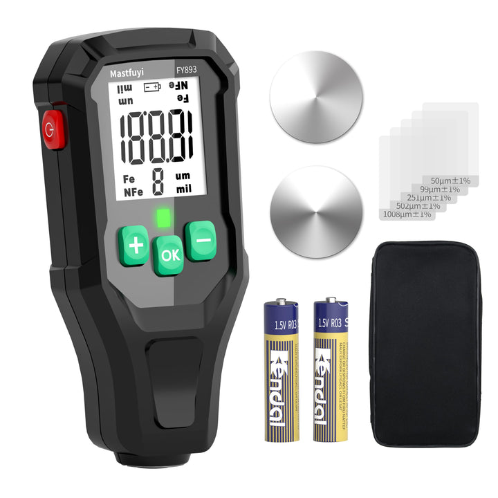 Lackschichtdickenmessgerät, Lackdickenmessgerät, Digital Car Coating Depth Gauge Tester mit Resol 0.