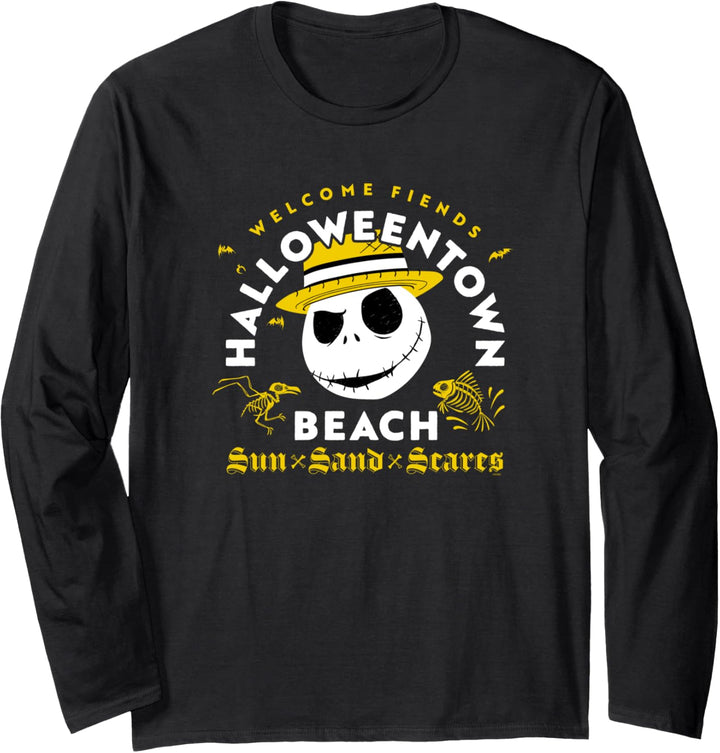 Disney The Nightmare Before Christmas Halloween Town Beach Langarmshirt