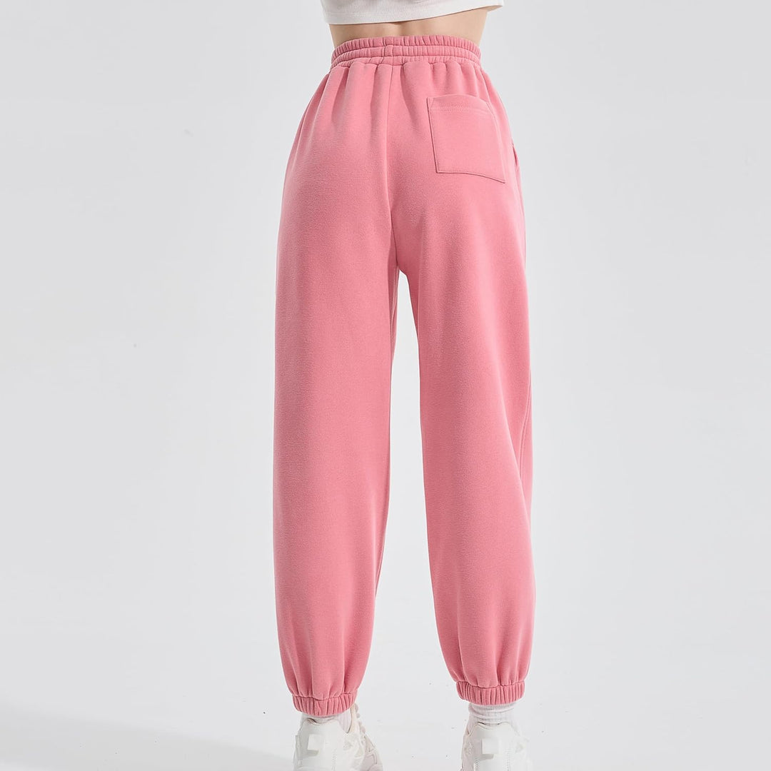 Rolanko Jogging Hose für Mädchen, Baumwoll Fleece Sport Joggers Trainingsanzug mit Mehreren Taschen