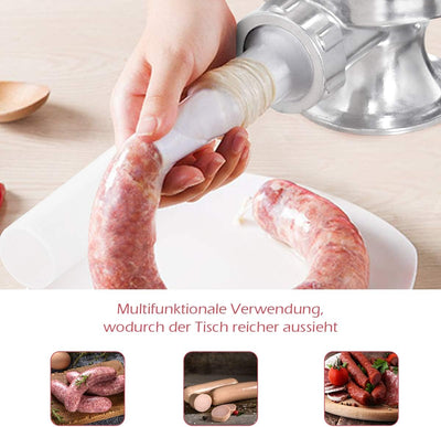 DREAMADE Wurstfüller Edelstahl, Wurstfüllmaschine Wurstmaschine, Fleischwolf Wurstspritze Wurstpress