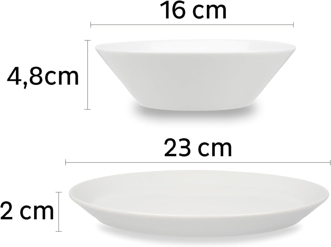 silwy® Porzellan-Vorteilsset (4er-Set) bestehend aus zwei Magnet-Teller und zwei Magnet-Bowls - perf