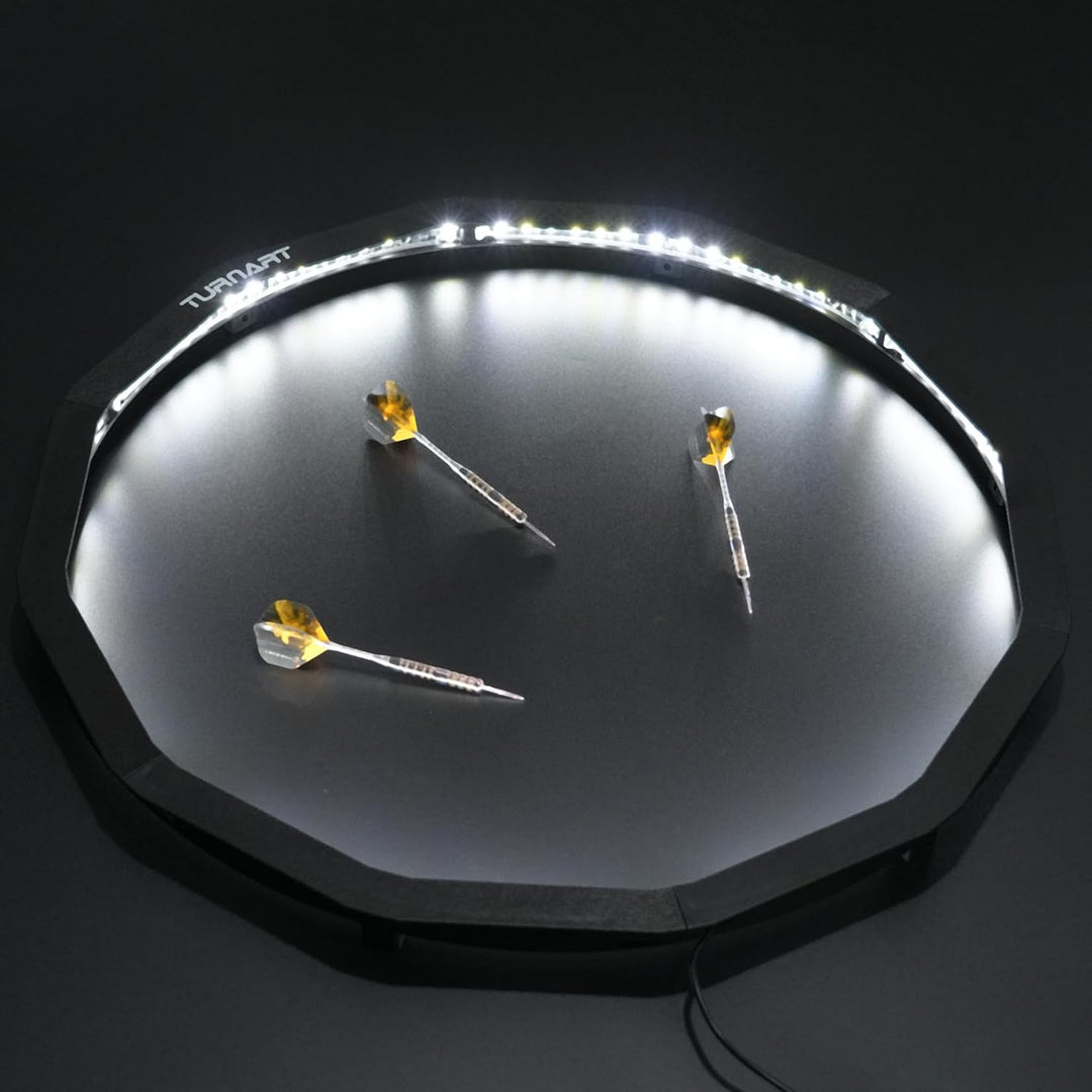 Turnart Dartscheibe Beleuchtung Dartscheibe Dart Light,360°Pro Dart Beleuchtung Helligkeitsregelung