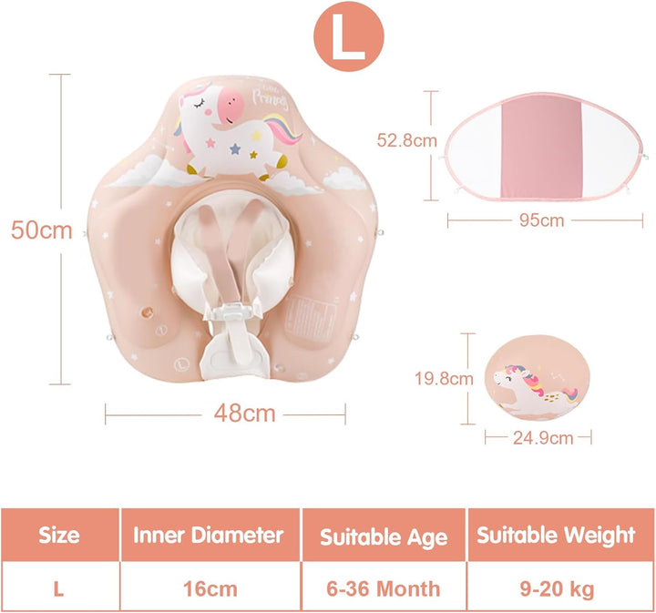 NEU 2023 Schwimmring Baby ab 3-36 Monate, Baby Schwimmring mit Sonnendach Entfernbar, Baby Schwimmhi