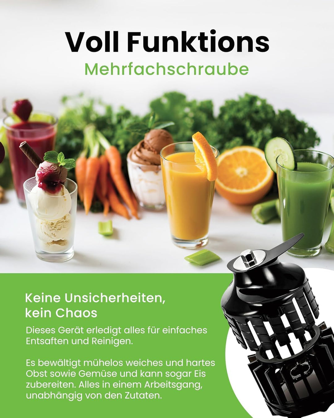 HUROM | H400 | Entsafter für Obst und Gemüse | Hurom Easy Clean H400 | Schneidschale | 150 Watt | BP