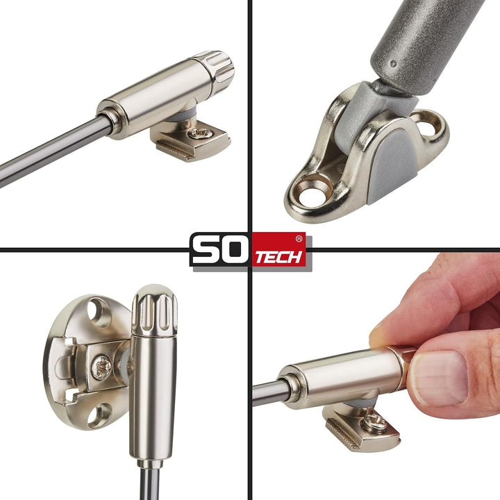 2er Set Italiana Ferramenta Gasdruckdämpfer KRABY lift up (90 Newton, 277 mm Gesamtlänge) Klappenbes