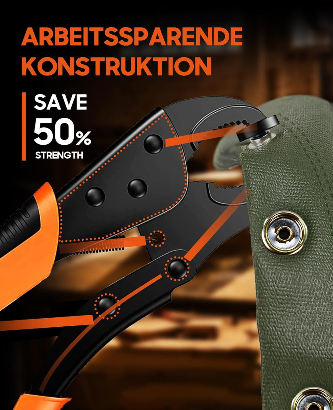 Druckknopf Set Mit Zange, Verstellbares Druckknopf-Setter-Werkzeug, EnthäLt 40 SäTze 15-Mm-DruckknöP