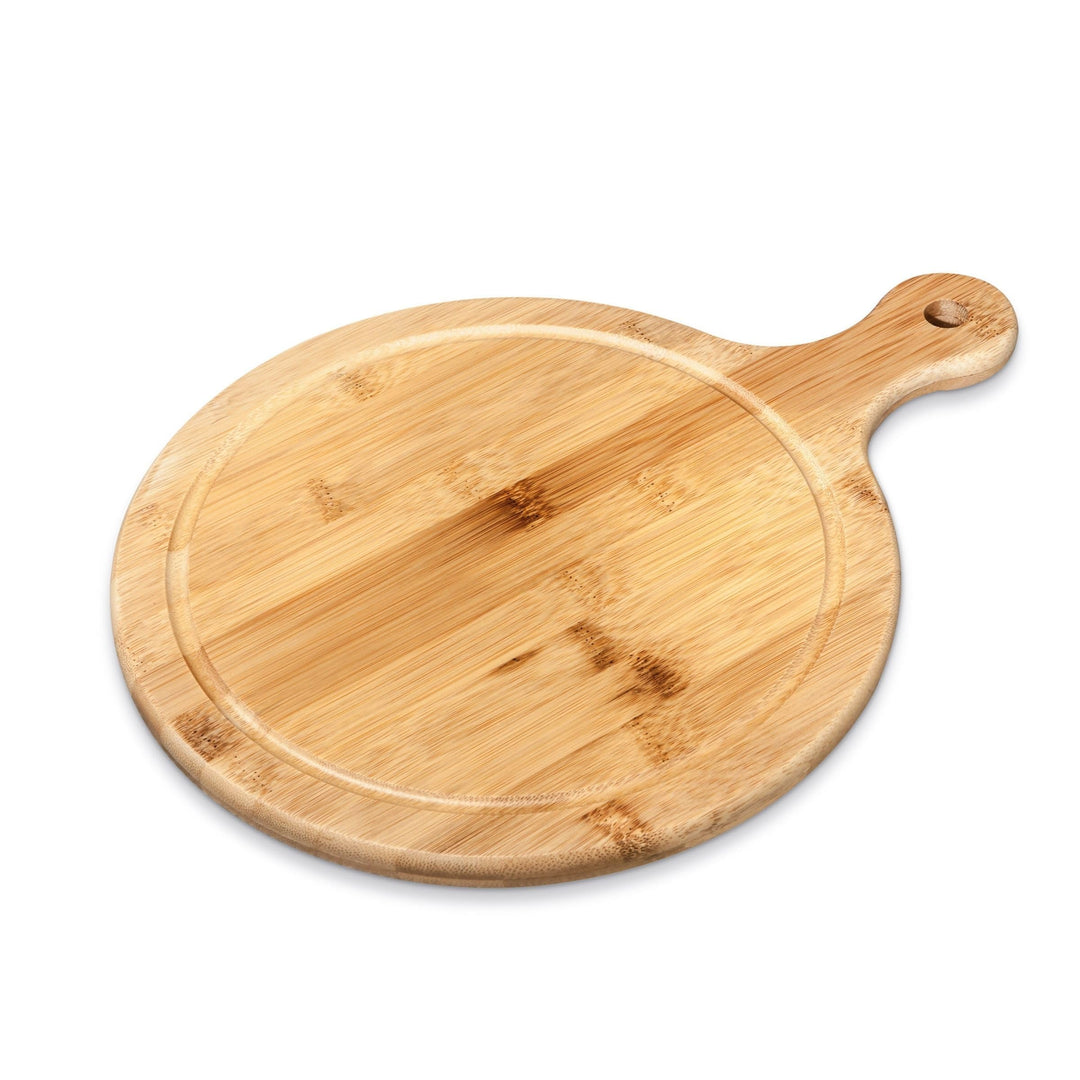WILMAX | SERVIERBRETT MIT GRIFF 43,5 X 33 CM | Tablett Holz | Bambus Serviertablett | Schneidebrett