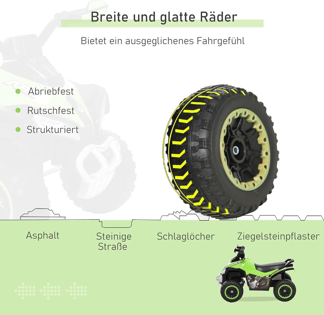 HOMCOM Rutschauto Rutschfahrzeug Kinderfahrzeug für 18-36 Monate Kinder Grün, grün