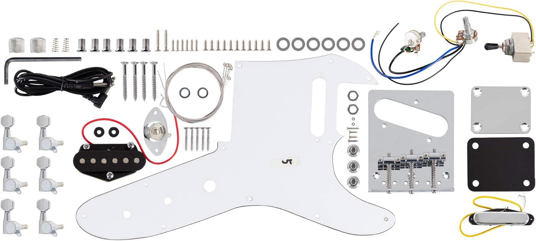 Rocktile DIY Hollowbody TL Bausatz E-Gitarre - "Do-it-yourself" Bausatz Halbakustik TL-Style - Korpu