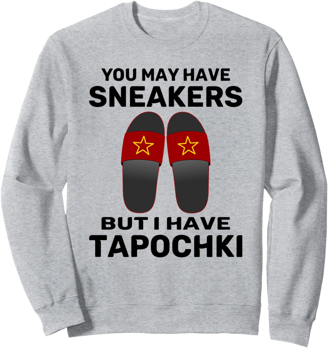 Russia Hausschuhe Babuschka Oma UdSSR CCCP Russland Tapochki Sweatshirt