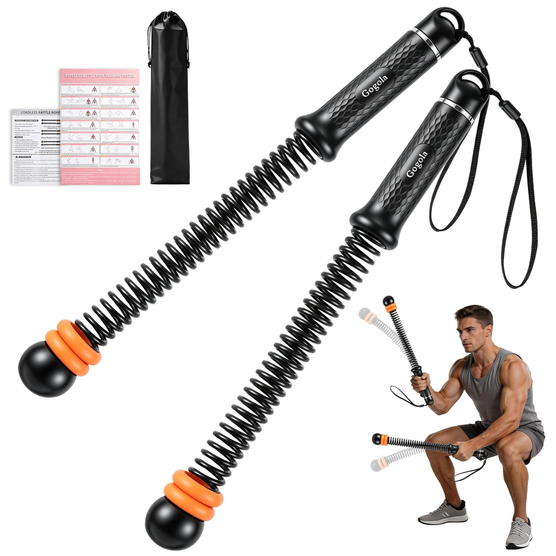 Verstellbare Battle Rope Ohne Seil ，Leise Gewichtete Seillose Kampfseile für Zuhause Gym,Mit Silikon