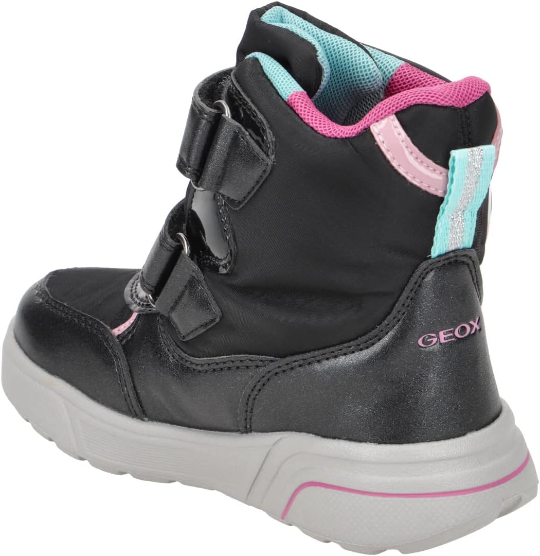 Geox Mädchen J Sveggen Girl B ABX Stiefeletten 27 EU Black Multicolor, 27 EU Black Multicolor