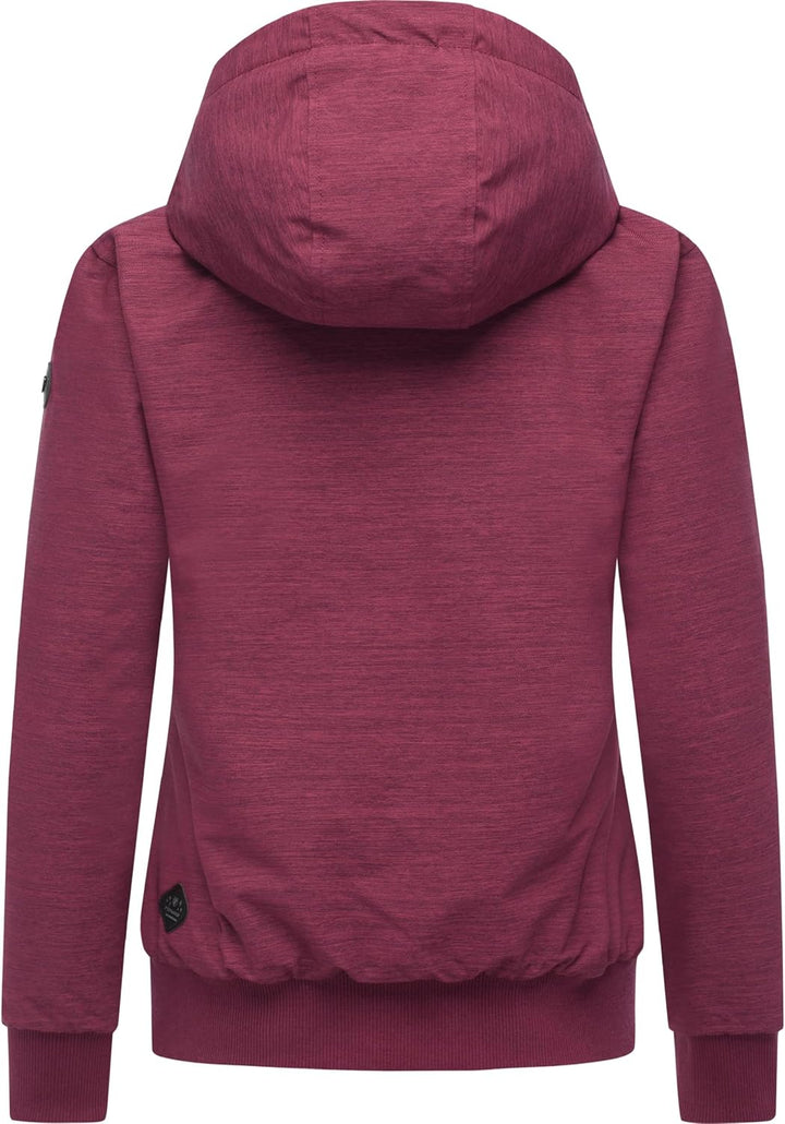Ragwear Damen warme wasserdichte Winterjacke Outdoorjacke mit Kapuze Nuggie Melange XS-6XL XS Wine25