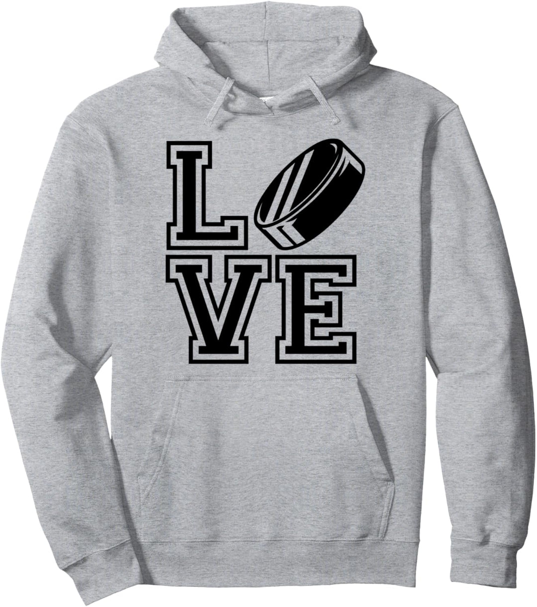 Eishockey LOVE Hockey Eishockeyspieler Geschenk Pullover Hoodie