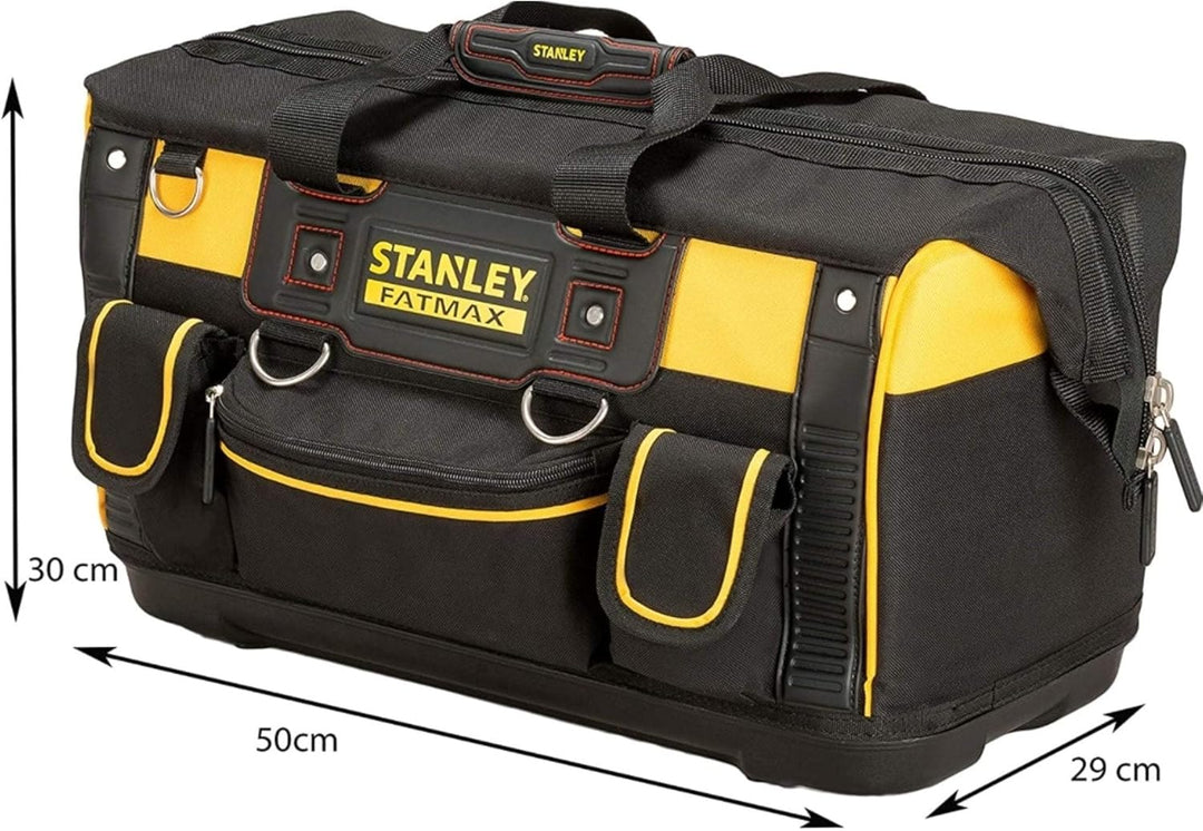 Stanley FatMax Werkzeugtasche (50 x 30 x 29 cm, schlagfester Boden, Aufbewahrungstaschen im Inneren,