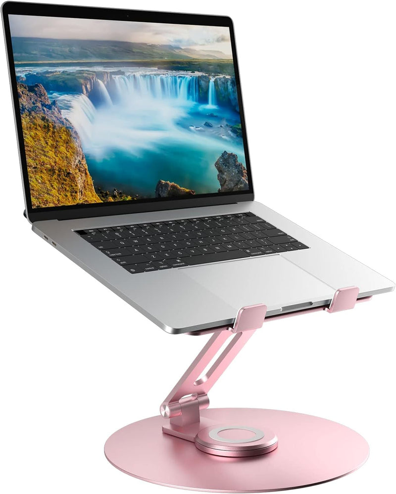 Epherie Laptop Ständer mit 360° drehbarem rundem Basis, Höhenverstellbarer ergonomischer Laptopständ