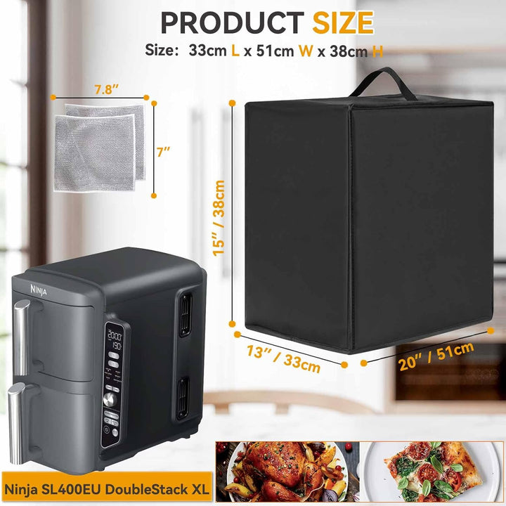 Hitzebeständige, Wasserdichte, Staubdichte Abdeckung für Ninja Foodi MAX Dual Zone Air Fryer AF400EU