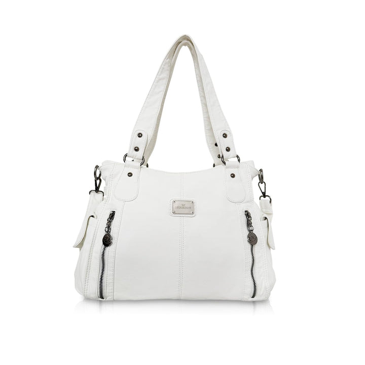 NICOLE & DORIS Women Hobo bags shoulder bags Washed Leather Totes Crossbody with Multiple Compartmen