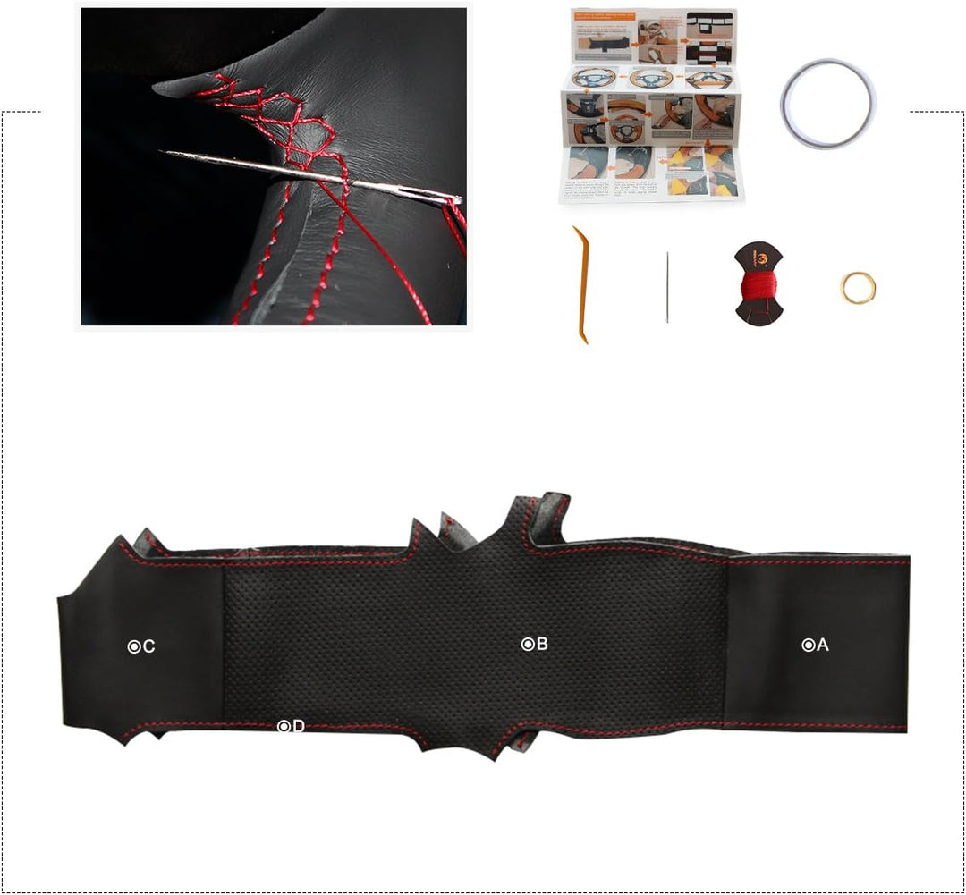 MEWANT Lenkradbezug für Ford Mondeo 2014-2022 / S-Max 2015-2024 / Edge 2015-2020 / Galaxy 2015-2023