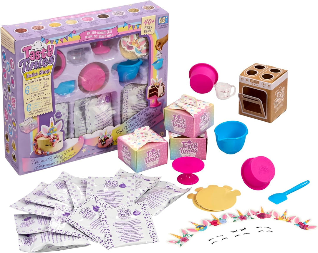 Tasty Tinies - Unicorn Bakery Pack, Kreatives Backset mit 6 Kuchen für Kinder ab 6 Jahren, Einfach B