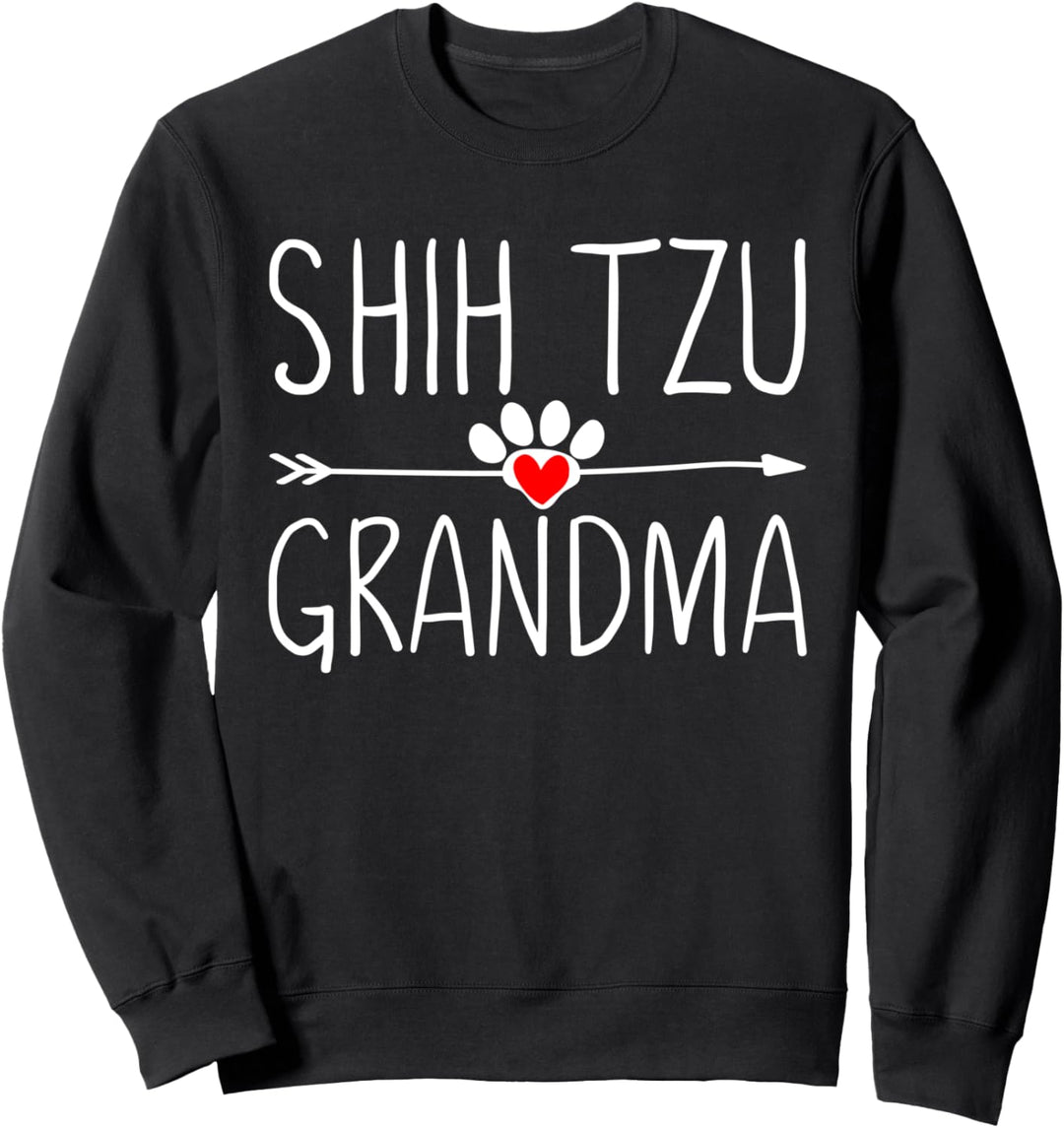Shih Tzu Grandma Gift Funny Dog Lover Gifts for Women Owners Sweatshirt