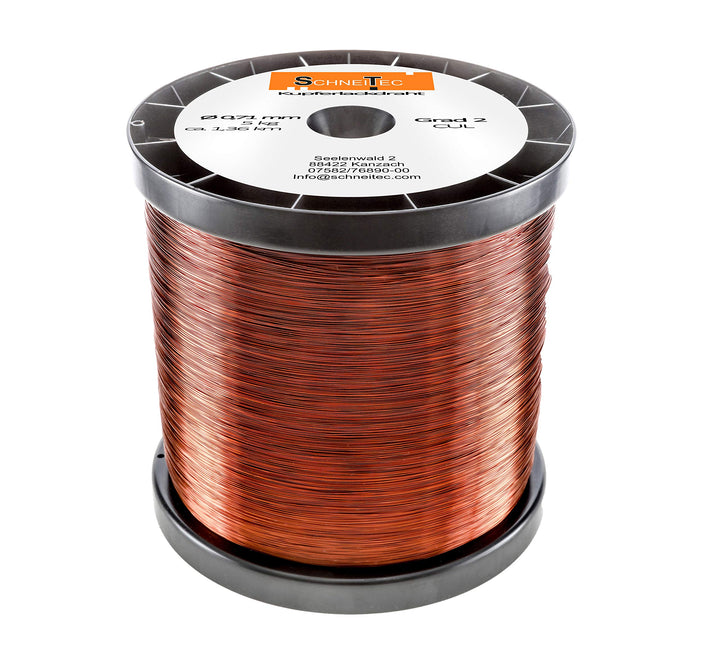 Kupferlackdraht W210 Ø 0,71 mm 5 kg CU Lackdraht Grad 2 CUL Kupferdraht Gewicht 5 Kilogramm Durchmes