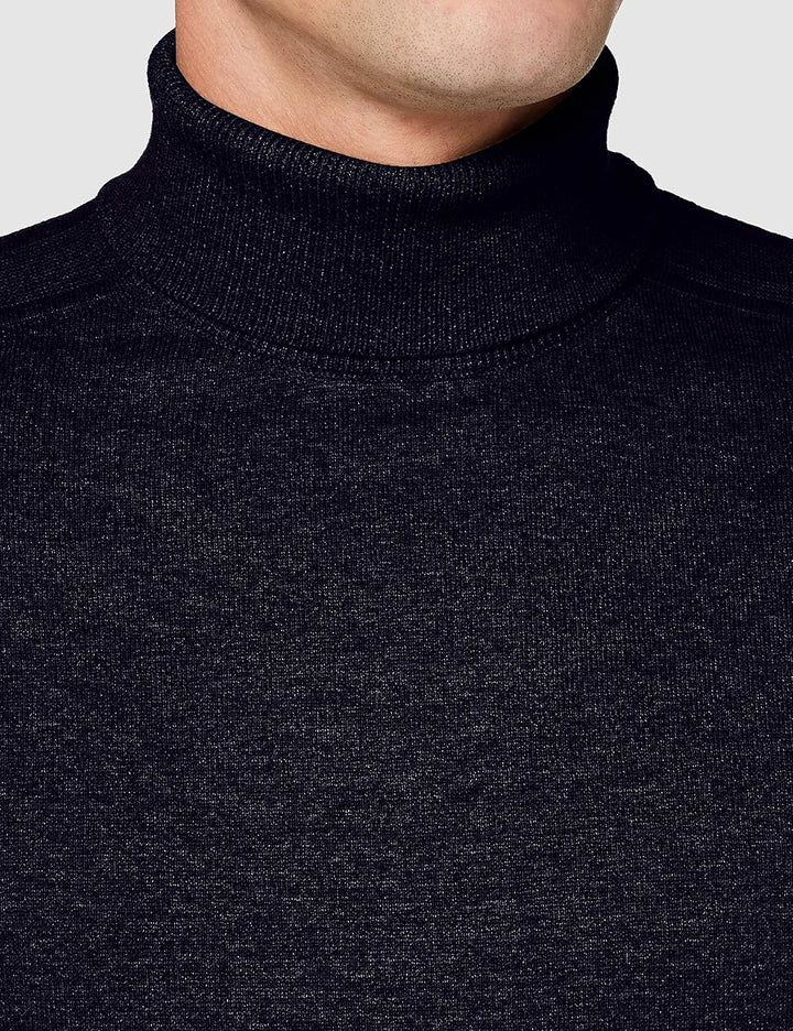 Selected Homme Male Pullover Langarm Rollkragen, Blau (Navy Blazer/Melange)